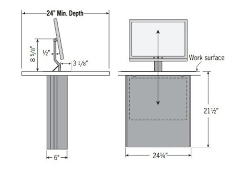 מתקן הרמה למסך Trolley EXL