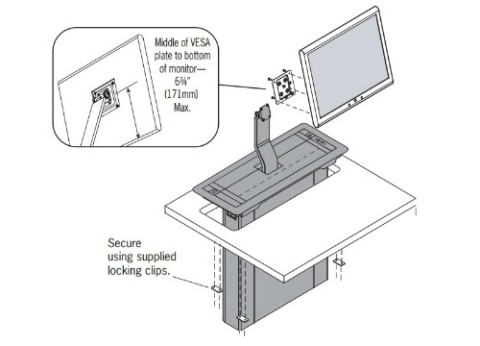 מתקן הרמה למסך Trolley EXL