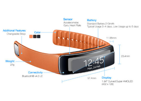 שעון צמיד חכם Samsung Gear Fit