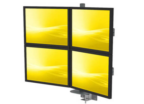 זרוע תליה לארבעה מסכים חיבור שולחני