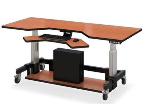 שולחן מחשב חשמלי מתכוונן עמידה ישיבה ארגונומי