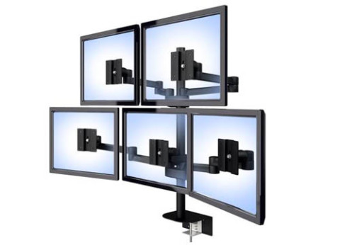 מעמד ארגונומי למספר רב של מסכי מחשב