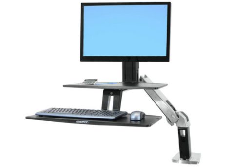 עמדת עבודה למחשב בעמידה ובישיבה ארגונומית