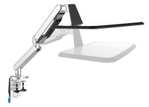 עמדת עבודה עמידה ישיבה ארגונומית למחשב נייד